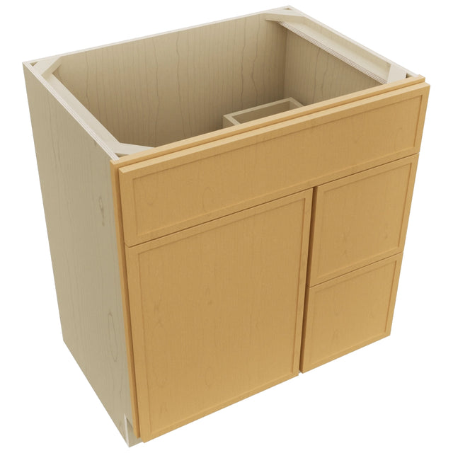 Fabuwood Luna Timber VSD36DR Vanity Combo Cabinet, Top View