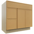 Fabuwood Luna Timber VSD42 Vanity Combo Cabinet, Front View