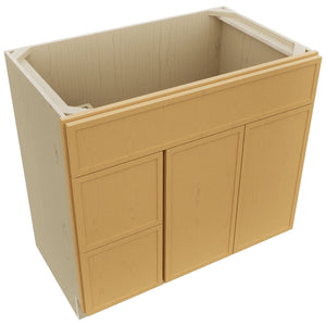 Fabuwood Luna Timber VSD42 Vanity Combo Cabinet, Top View