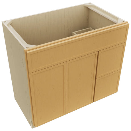 Fabuwood Luna Timber VSD48 Vanity Combo Cabinet, Top View