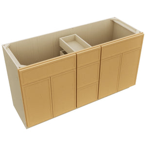 Fabuwood Luna Timber VSD60DOUBLE Vanity Combo Cabinet, Top View
