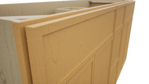 Fabuwood Luna Timber VSD60DOUBLE Vanity Combo Cabinet, Detail View