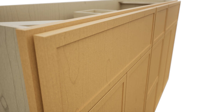 Fabuwood Luna Timber VSD60DOUBLE Vanity Combo Cabinet, Detail View