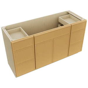 Fabuwood Luna Timber VSD60SINGLE Vanity Combo Cabinet, Top View