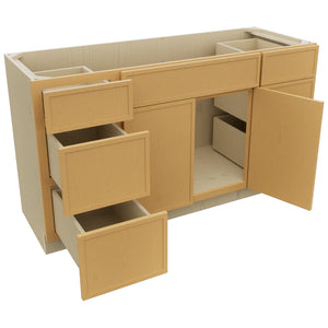 Fabuwood Luna Timber VSD60SINGLE Vanity Combo Cabinet, Open View