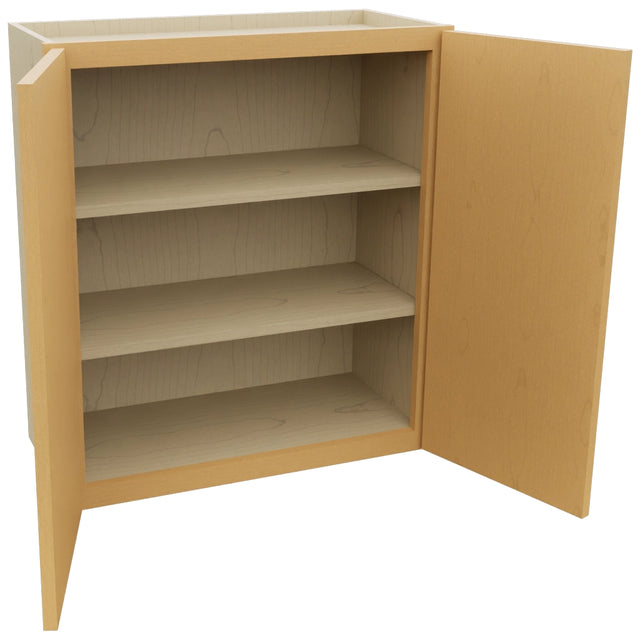 Fabuwood Luna Timber W2730 Wall Standard Cabinet, Open View