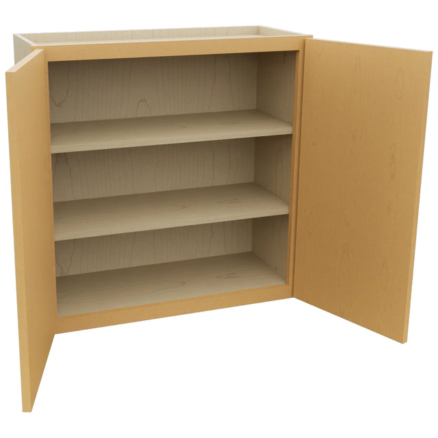 Fabuwood Luna Timber W3030 Wall Standard Cabinet, Open View