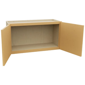 Fabuwood Luna Timber W3318 Wall Standard Cabinet, Open View