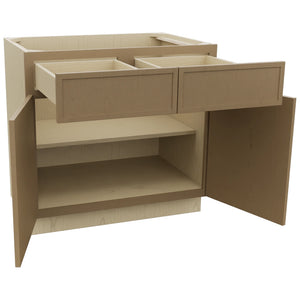 Fabuwood Luna Truffle B36 Base Standard Cabinet, Open View