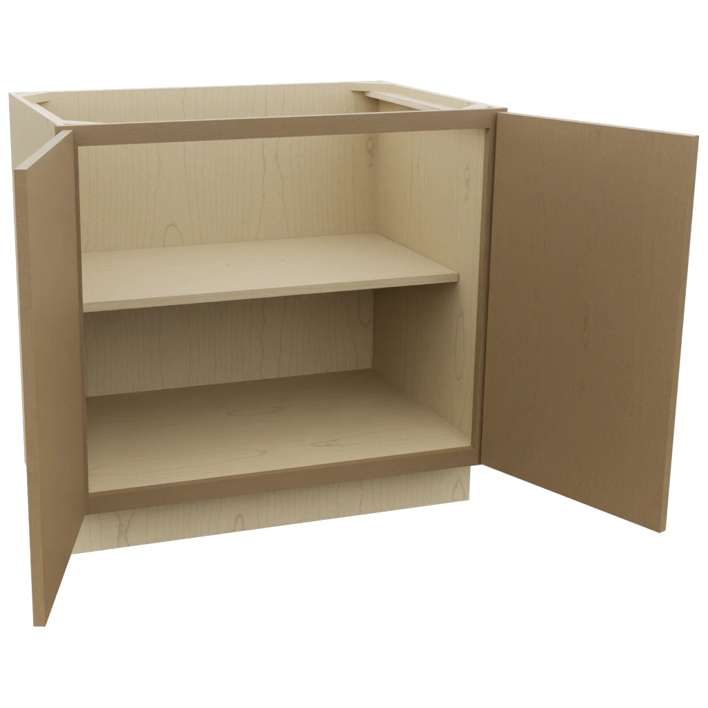 Fabuwood Luna Truffle B36FD Base Full Door Cabinet, Open View
