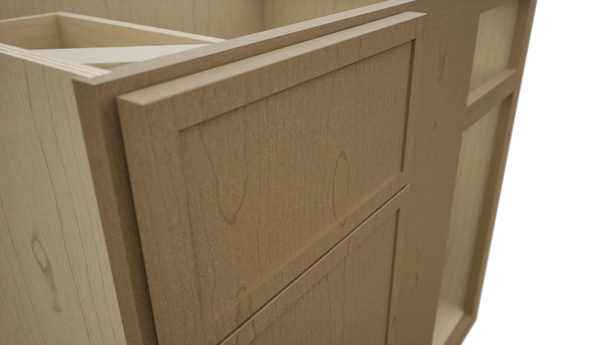 Fabuwood Luna Truffle BLB39/42 Base Corner Blind Cabinet, Detail View