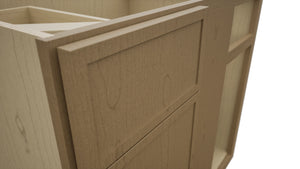 Fabuwood Luna Truffle BLB39/42 Base Corner Blind Cabinet, Detail View