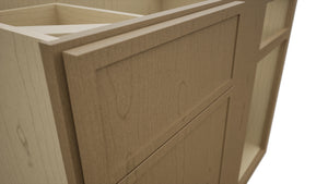 Fabuwood Luna Truffle BLB42/45 Base Corner Blind Cabinet, Detail View