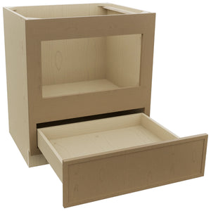 Fabuwood Luna Truffle BMC30 Base Microwave Cabinet, Open View