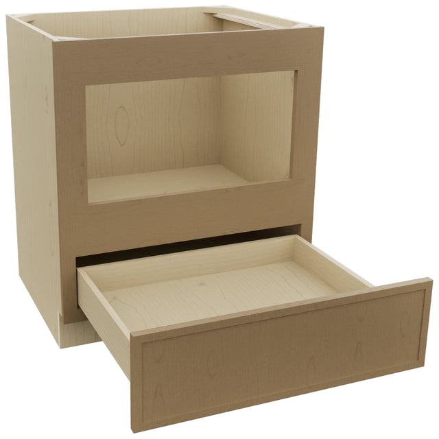Fabuwood Luna Truffle BMC30 Base Microwave Cabinet, Open View