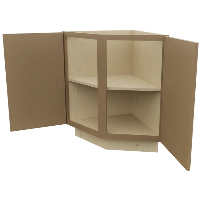 Fabuwood Luna Truffle BRA24 Base Return Angle Cabinet, Open View