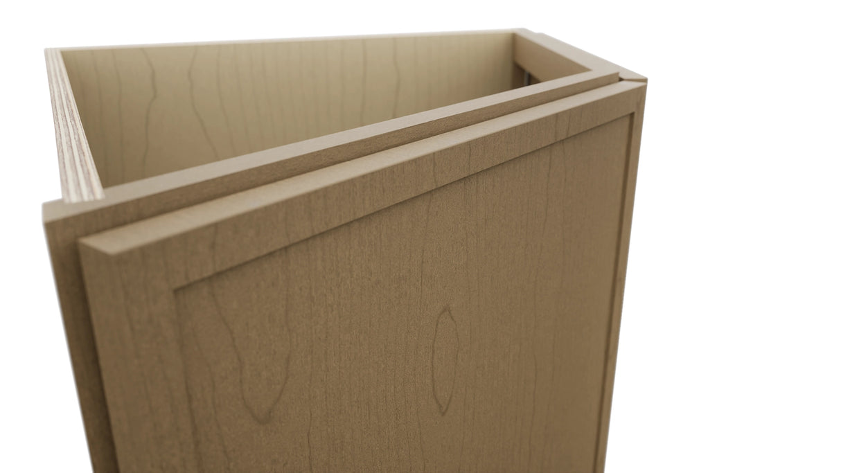 Fabuwood Luna Truffle BRA24 Base Return Angle Cabinet, Detail View