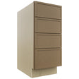 Fabuwood Luna Truffle DB15-4 Base 4 Drawers Cabinet, Front View