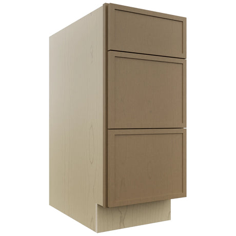 Fabuwood Luna Truffle DB15 Base 3 Drawers Cabinet, Front View