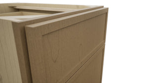 Fabuwood Luna Truffle DB18 Base 3 Drawers Cabinet, Detail View