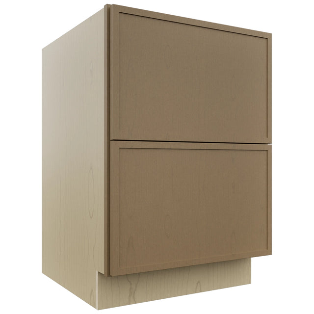 Fabuwood Luna Truffle DB24-2 Base 2 Drawers Cabinet, Front View