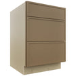 Fabuwood Luna Truffle DB24 Base 3 Drawers Cabinet, Front View