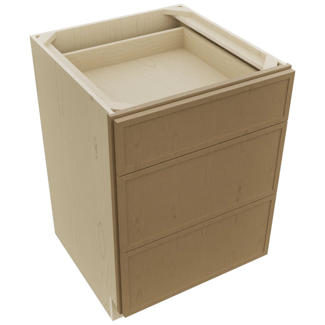Fabuwood Luna Truffle DB24 Base 3 Drawers Cabinet, Top View