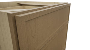 Fabuwood Luna Truffle DB24 Base 3 Drawers Cabinet, Detail View