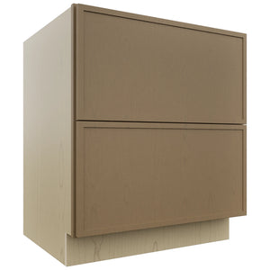 Fabuwood Luna Truffle DB30-2 Base 2 Drawers Cabinet, Front View