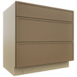 Fabuwood Luna Truffle DB36 Base 3 Drawers Cabinet, Front View