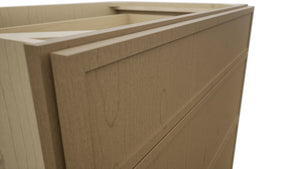 Fabuwood Luna Truffle DB36 Base 3 Drawers Cabinet, Detail View