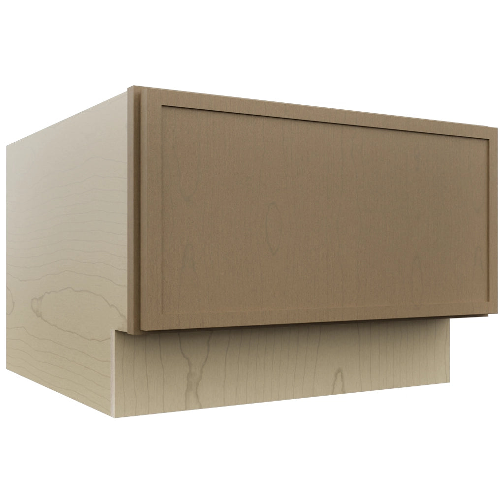 Fabuwood Luna Truffle DBS24 Base Bench Seat Cabinet, Front View