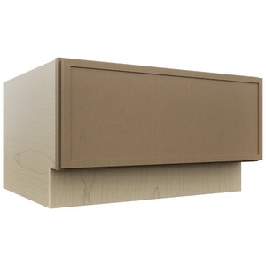 Fabuwood Luna Truffle DBS30 Base Bench Seat Cabinet, Front View
