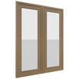 Fabuwood Luna Truffle DS GDW2430 Wall Glass Door, Front View