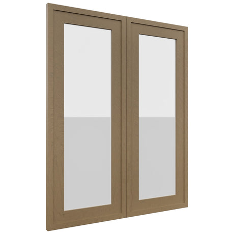 Fabuwood Luna Truffle DS GDW2430 Wall Glass Door, Front View