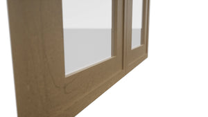 Fabuwood Luna Truffle DS GDW2436 Wall Glass Door, Detail View