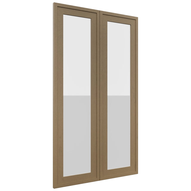 Fabuwood Luna Truffle DS GDW2442 Wall Glass Door, Front View