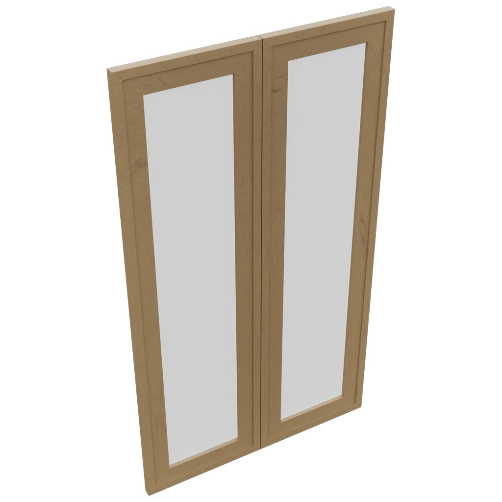 Fabuwood Luna Truffle DS GDW2442 Wall Glass Door, Top View