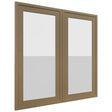 Fabuwood Luna Truffle DS GDW3030 Wall Glass Door, Front View