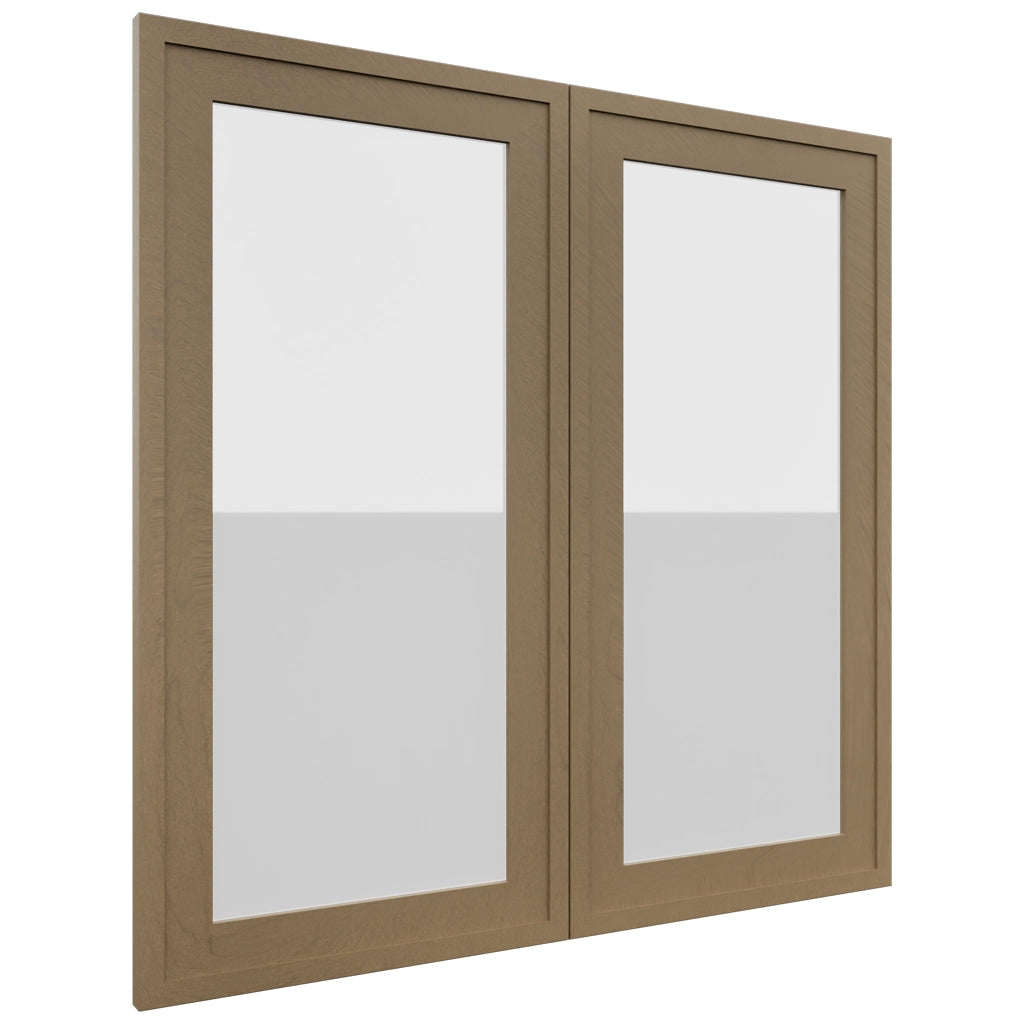 Fabuwood Luna Truffle DS GDW3030 Wall Glass Door, Front View
