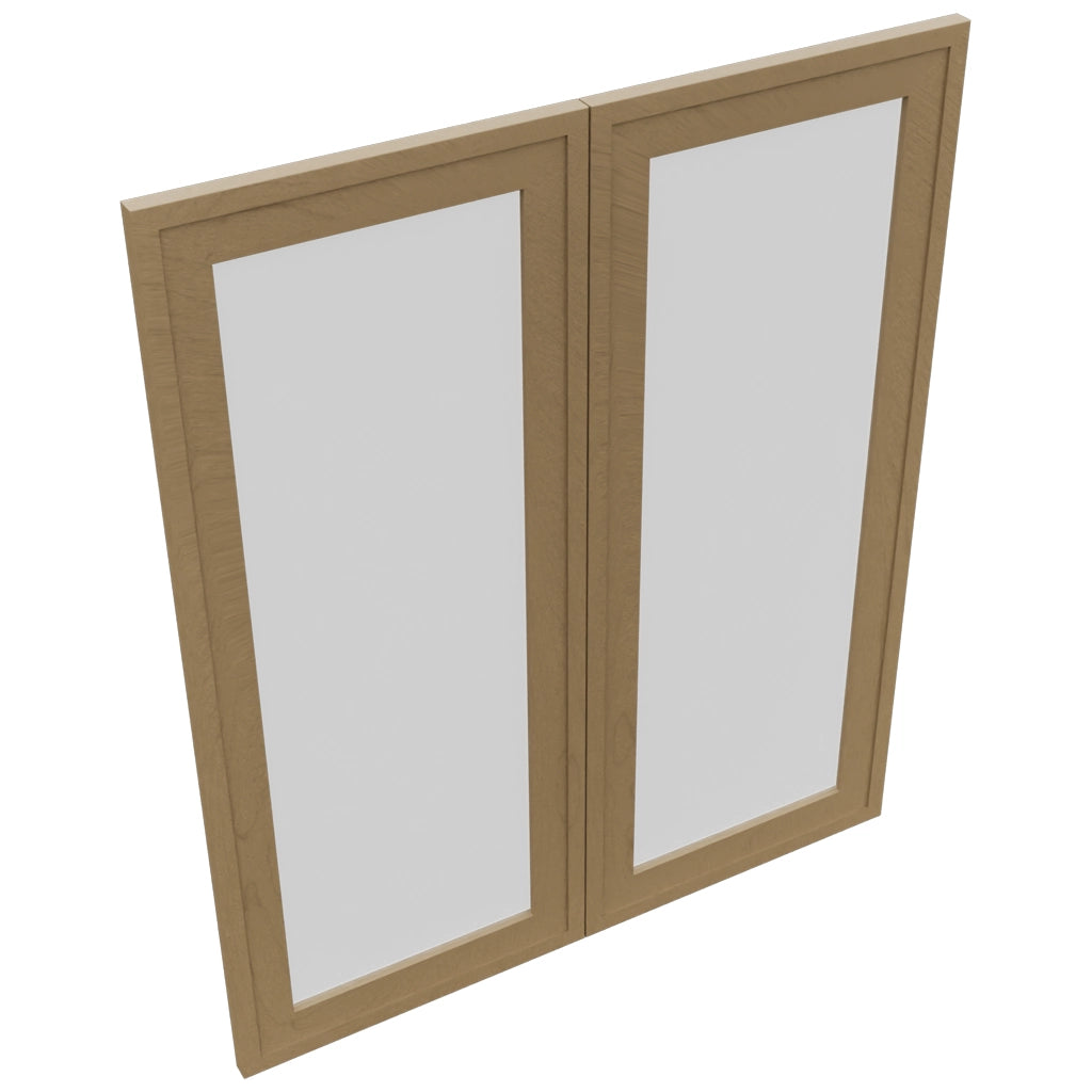 Fabuwood Luna Truffle DS GDW3036 Wall Glass Door, Top View