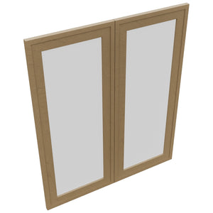 Fabuwood Luna Truffle DS GDW3036 Wall Glass Door, Top View
