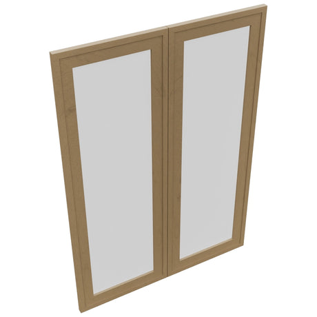 Fabuwood Luna Truffle DS GDW3042 Wall Glass Door, Top View