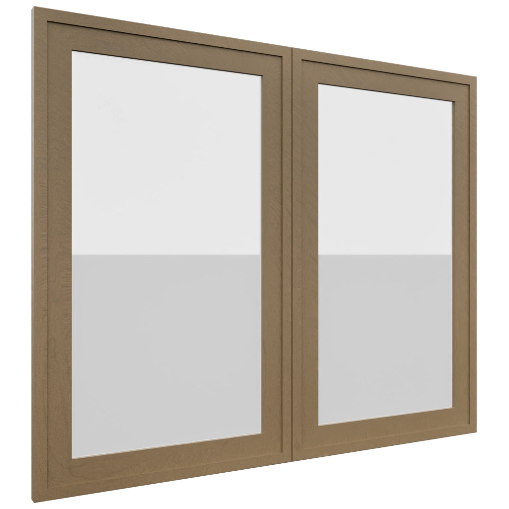 Fabuwood Luna Truffle DS GDW3630 Wall Glass Door, Front View