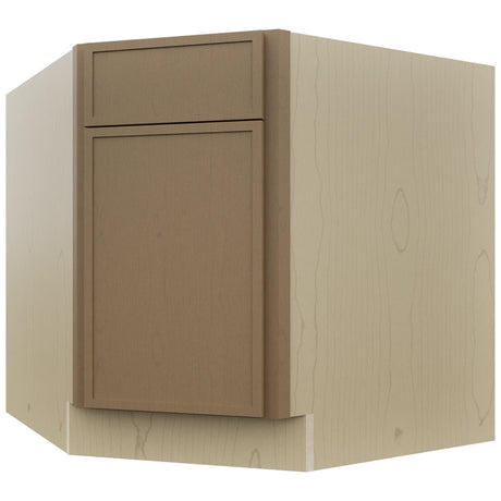 Fabuwood Luna Truffle DSB36 Base Corner Diagonal Sink Cabinet, Front View