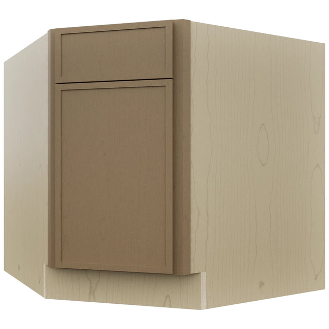 Fabuwood Luna Truffle DSB36 Base Corner Diagonal Sink Cabinet, Front View