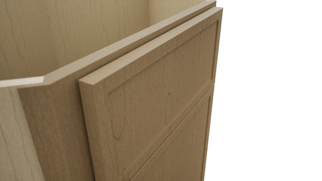 Fabuwood Luna Truffle DSB36 Base Corner Diagonal Sink Cabinet, Detail View