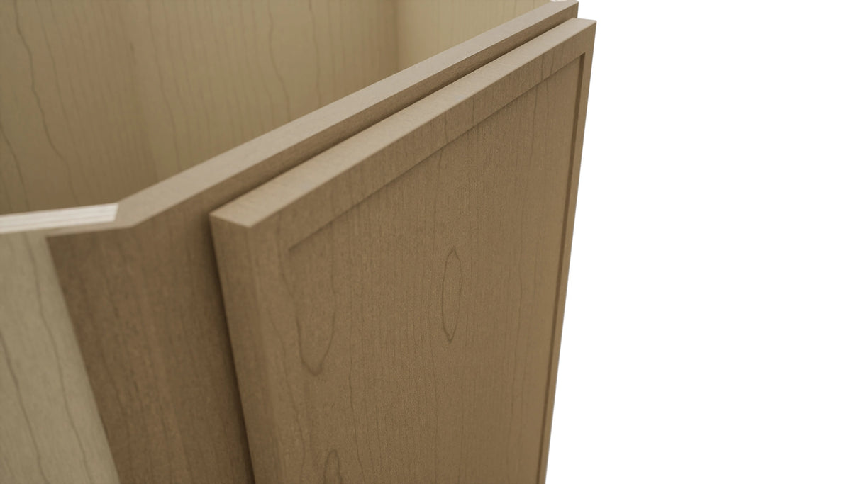 Fabuwood Luna Truffle DSB36FD Base Corner Diagonal Sink Cabinet, Detail View
