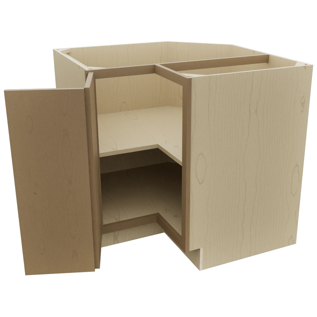 Fabuwood Luna Truffle ERB36 Base Corner Easy Reach Cabinet, Open View
