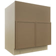 Fabuwood Luna Truffle FS30 Base Farm Sink Cabinet, Front View